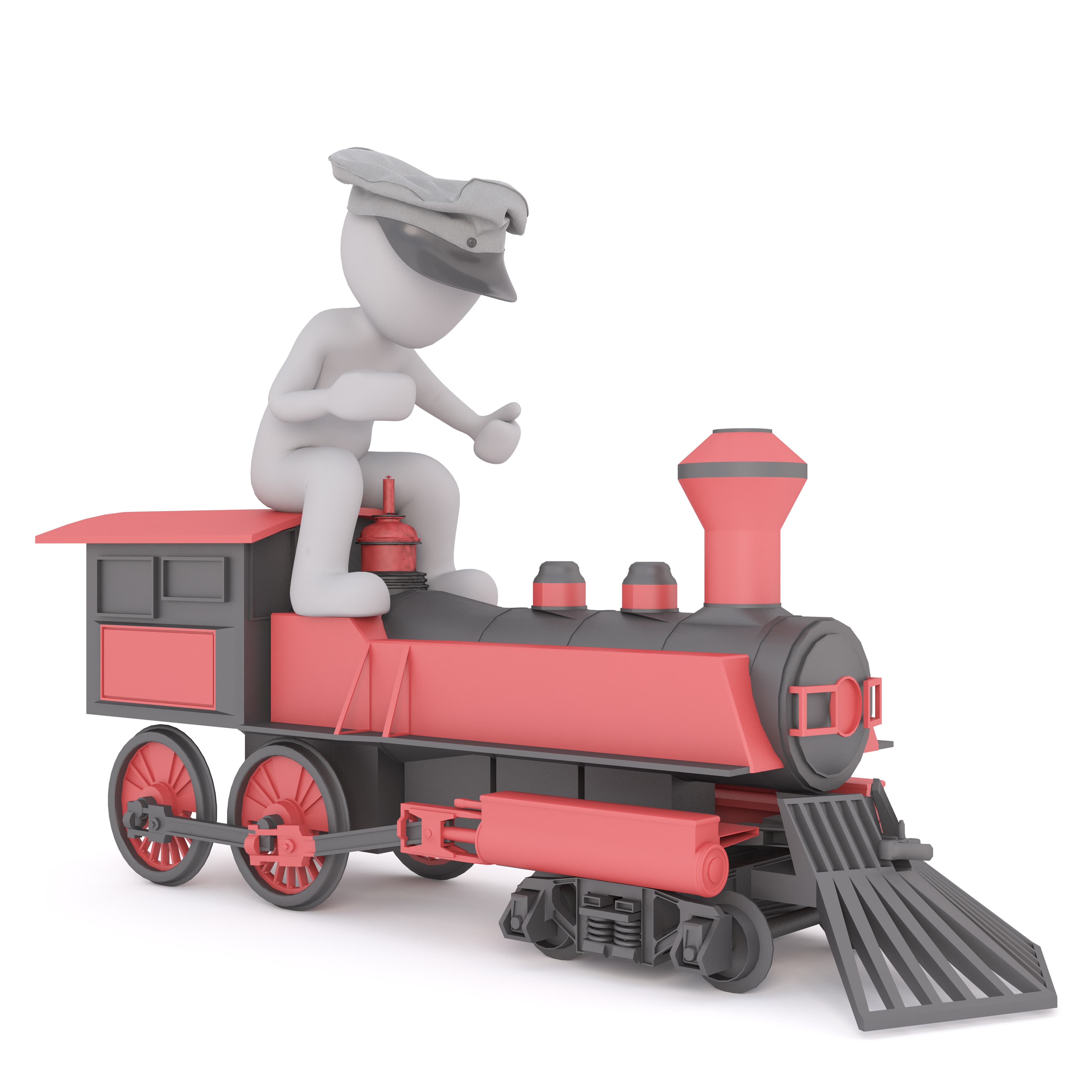A toy train, ready to deliver its cargo